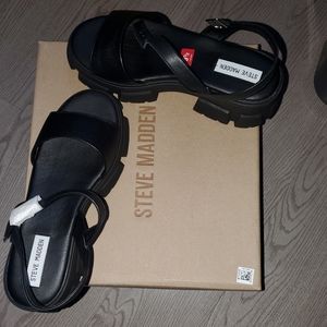 Steve Madden Tazia Black Leat